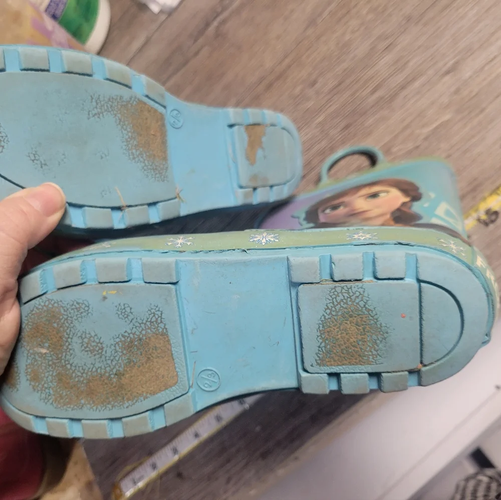 Frozen 2 Disney Kids‎ Rain Boots Size 2-3 Youth Girls Elsa Anna